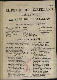 El perro del hortelano / Lope de Vega | Biblioteca Virtual Miguel de Cervantes