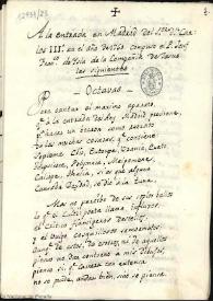 Más información sobre A la entrada en Madrid del Señor Don Carlos IIIº en el año de 1760 / compuso el P. Josef Francisco de Isla, de la Compañía de Jesús