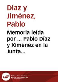 Memoria leída por ... Pablo Díaz y Ximénez en la Junta General de... la Liga de Contribuyentes de Granada. | Biblioteca Virtual Miguel de Cervantes