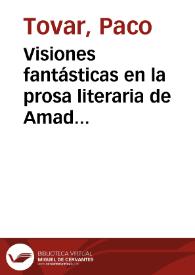 Visiones fantásticas en la prosa literaria de Amado Nervo | Biblioteca Virtual Miguel de Cervantes