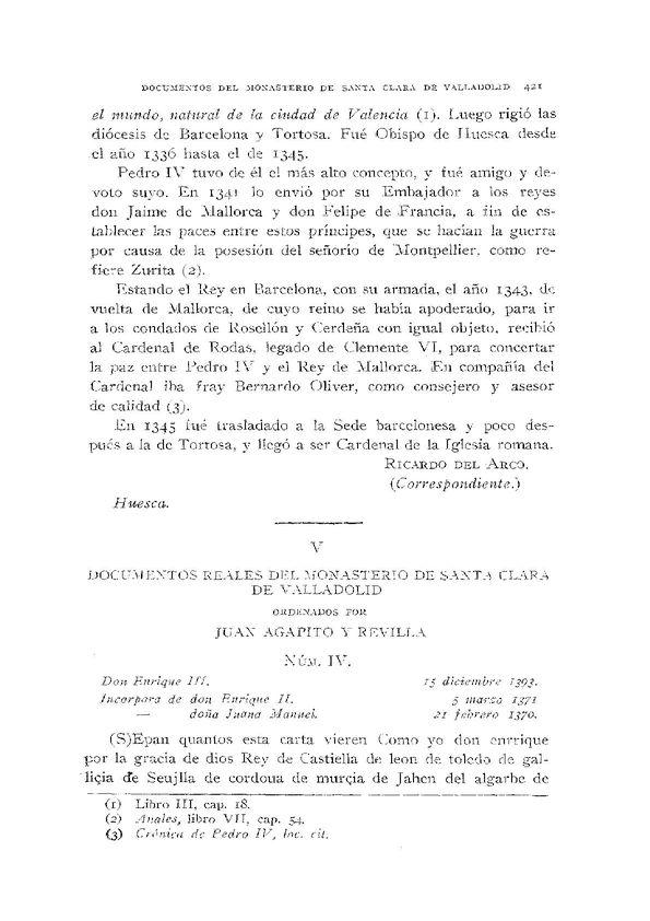 Documentos reales del monasterio de Santa Clara de Valladolid [II] / ordenados por Juan Agapito y Revilla | Biblioteca Virtual Miguel de Cervantes