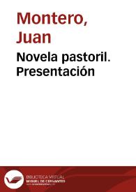 Novela pastoril. Presentación / Juan Montero | Biblioteca Virtual Miguel de Cervantes