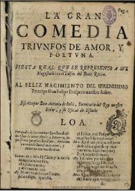 Triunfos de Amor y Fortuna / Antonio de Solís y Rivadeneyra ; estudio y edición crítica de M.ª Mar Puchau de Lecea ; transcipción poético-musical de las piezas conservadas Lola Josa, Mariano Lambea | Biblioteca Virtual Miguel de Cervantes
