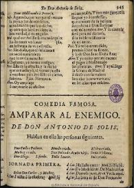 Amparar al enemigo [1681] / [Antonio de Solís] | Biblioteca Virtual Miguel de Cervantes