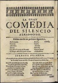 El silencio agradecido | Biblioteca Virtual Miguel de Cervantes