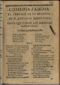 El tercero de su afrenta | Biblioteca Virtual Miguel de Cervantes