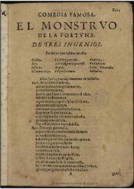 El monstruo de la fortuna / de tres ingenios | Biblioteca Virtual Miguel de Cervantes