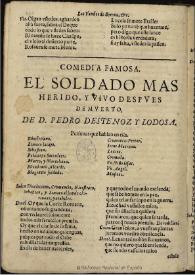 El soldado mas herido y viuo despues de muerto | Biblioteca Virtual Miguel de Cervantes