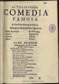 La vida es sueño / de D. Pedro Calderon | Biblioteca Virtual Miguel de Cervantes
