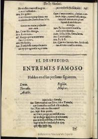 El despedido : entremes famoso | Biblioteca Virtual Miguel de Cervantes