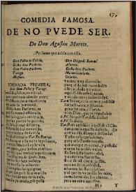 No puede ser / D. Agustín Moreto y Cabaña | Biblioteca Virtual Miguel de Cervantes