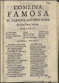 El garrote mas bien dado / de Don Pedro Calderon | Biblioteca Virtual Miguel de Cervantes