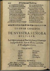 Nuestra Señora del Pilar / Sebastián Rodríguez de Villaviciosa, Juan de Matos y Agustín Moreto ; edición crítica de María del Pilar Chouza Calo | Biblioteca Virtual Miguel de Cervantes