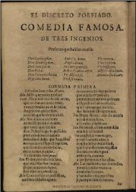 El discreto porfiado / de tres Ingenios | Biblioteca Virtual Miguel de Cervantes