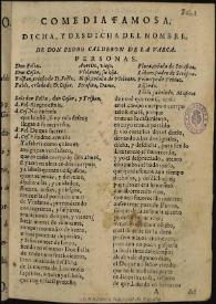 Dicha y desdicha del nombre / Pedro Calderón de la Barca | Biblioteca Virtual Miguel de Cervantes