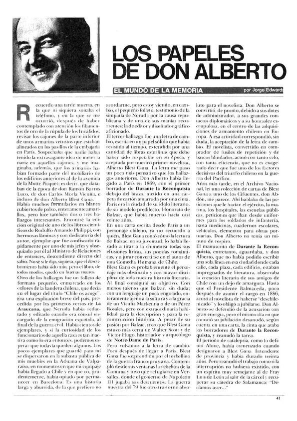 Los papeles de Don Alberto / Jorge Edwards | Biblioteca Virtual Miguel de Cervantes