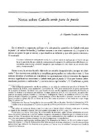 Notas sobre "Caballo verde para la poesía" / José Manuel López de Abiada | Biblioteca Virtual Miguel de Cervantes