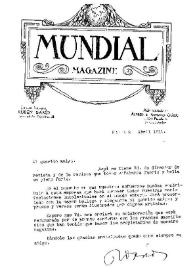 Más información sobre Rubén Darío. 2 de abril de 1911