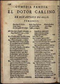 El doctor Carlino [1681] / de Don Antonio de Solís | Biblioteca Virtual Miguel de Cervantes
