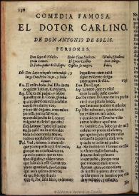 El doctor Carlino [1671] / de don Antonio de Solis | Biblioteca Virtual Miguel de Cervantes