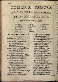 La gitanilla de Madrid [1681] / de Don Antonio de Solís | Biblioteca Virtual Miguel de Cervantes