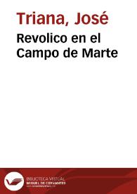 Revolico en el Campo de Marte / José Triana | Biblioteca Virtual Miguel de Cervantes