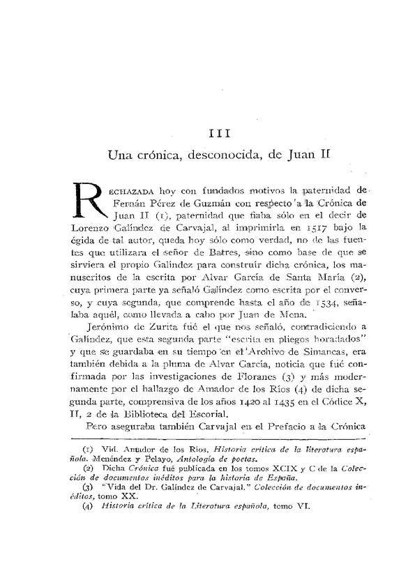 Una crónica, desconocida, de Juan II / Saturnino Rivera Manescau