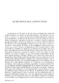 Mis recuerdos de D. Antonio Tovar / Dimitri Papageorgíu | Biblioteca Virtual Miguel de Cervantes