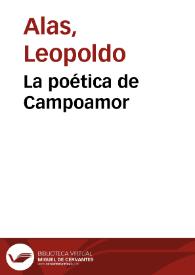 La poética de Campoamor | Biblioteca Virtual Miguel de Cervantes