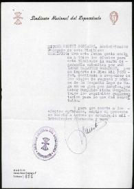 Anulación de la carta de garantía extendida por el hermano de Asunción Balaguer una vez concluida la gira de la compañía Lope de Vega por América. 15 de octubre de 1951 | Biblioteca Virtual Miguel de Cervantes