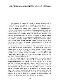 "Los territorios plásticos" de Julio Cortázar / Antonio Urrutia | Biblioteca Virtual Miguel de Cervantes