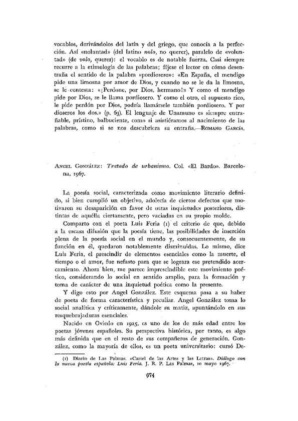 Ángel González : Tratado de urbanismo. Col. "El Barbo", Barcelona, 1967 / Jorge Rodríguez Padrón | Biblioteca Virtual Miguel de Cervantes