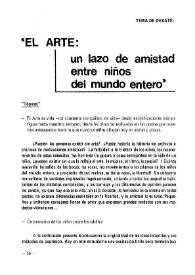 Tema de debate: "El arte: un lazo de amistad entre niños del mundo entero" | Biblioteca Virtual Miguel de Cervantes