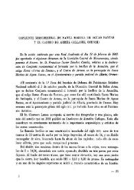 Conjunto monumental de Santa Marina de Aguas Santas y el Castro de Armea (Allariz, Orense) | Biblioteca Virtual Miguel de Cervantes