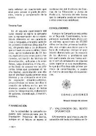 Ponencias, comunicaciones y conclusiones. Conclusiones de la Mesa de trabajo de Autores | Biblioteca Virtual Miguel de Cervantes