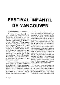 Festival infantil de Vancouver | Biblioteca Virtual Miguel de Cervantes
