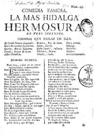 La mas hidalga hermosura / de tres ingenios | Biblioteca Virtual Miguel de Cervantes