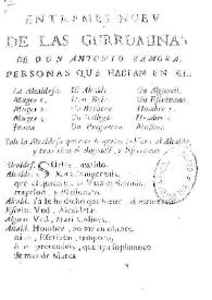 Entremes nuev [sic] de las Gurruminas / de don Antonio Zamora | Biblioteca Virtual Miguel de Cervantes