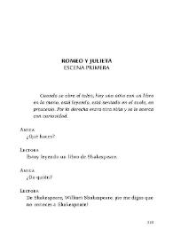 Texto teatral: "Romeo y Julieta" / Arantza Moreno | Biblioteca Virtual Miguel de Cervantes