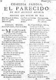 El parecido / Agustín Moreto ; texto base de Lluisa Castillo Roselló | Biblioteca Virtual Miguel de Cervantes