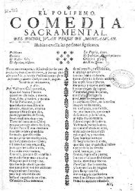 El Polifemo / del doctor Juan Perez de Montalban | Biblioteca Virtual Miguel de Cervantes