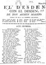 El desden con el desden / de don Agustin Moreto | Biblioteca Virtual Miguel de Cervantes