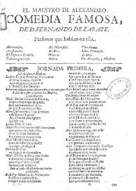 El maestro de Alexandro / de D. Fernando de Zarate | Biblioteca Virtual Miguel de Cervantes