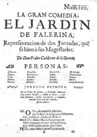 El Jardin de Falerina / [Pedro Calderón de la Barca] | Biblioteca Virtual Miguel de Cervantes