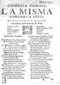 La misma conciencia acusa / Agustín Moreto ; texto base de Elena Di Pinto y Tania de Miguel | Biblioteca Virtual Miguel de Cervantes
