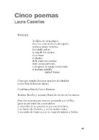 Cinco poemas / Laura Casielles | Biblioteca Virtual Miguel de Cervantes