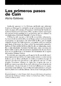 Los primeros pasos de Caín / Abilio Estévez | Biblioteca Virtual Miguel de Cervantes