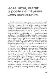 José Rizal, mártir y poeta de Filipinas / Jessica Rodríguez Sánchez | Biblioteca Virtual Miguel de Cervantes