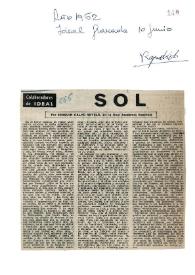 Sol / por Joaquín Calvo-Sotelo | Biblioteca Virtual Miguel de Cervantes