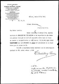 Carta de Castillo y Parra a Rafael Altamira. México, 21 de enero de 1910 | Biblioteca Virtual Miguel de Cervantes